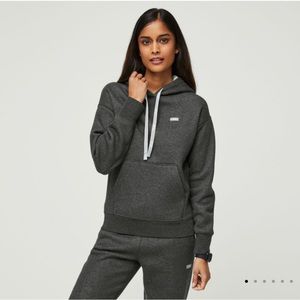 FIGS Off-Shift Hoodie in Heathered Charcoal